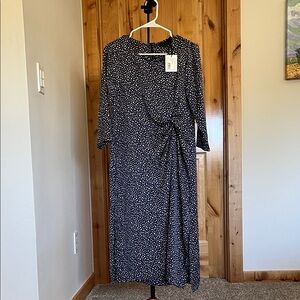 Hatch Black and White Long Sleeve Dress